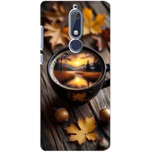 Чехол с принтом «Темный кофе» для Nokia 5.1 (2018)