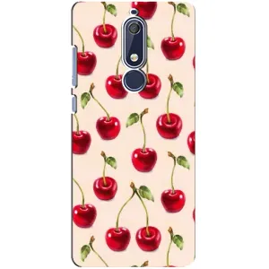 Чехлы с Фруктами для Nokia 5 2018, 5.1 (VPrint) (Вишня)