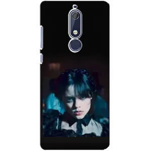 Чехлы Венсдей на Nokia 5 2018, 5.1 Уэнсдей (AlphaPrint) (взгляд Уэнздей)