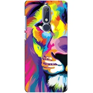 Чехол со Львом для Nokia 5 2018, 5.1 (VPrint) (Яркий Лев)