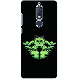 Чехлы с героями Марвел Nokia 5 2018, 5.1 (VPrint) (Зелёный Халк)