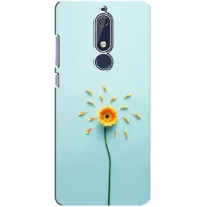 Чехлы с Цветами для Nokia 5 2018, 5.1 (VPrint) (Желтый цветок)