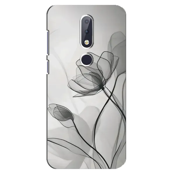 Чохол з принтом «Чорні квіти» для Nokia 6.1 Plus Чохол з принтом «Чорні квіти» для Nokia 6.1 Plus