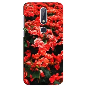 Чохли з квітами для Nokia 6.1 Plus (VPrint) (Квіти червоні)