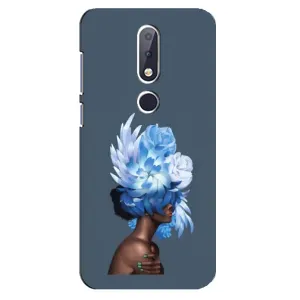 Чехлы (ART) Цветы на Nokia 6.1 Plus (VPrint) (Квіти на голові)