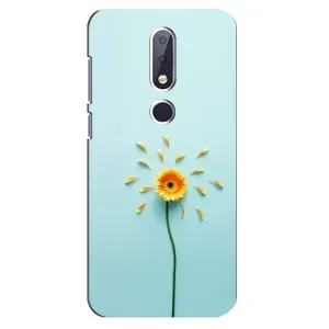 Чохли з квітами для Nokia 6.1 Plus (VPrint) (Жовта квітка)