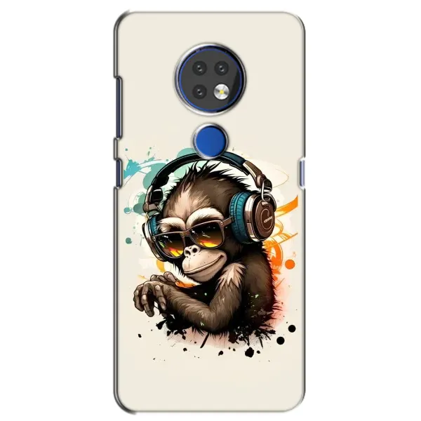 Чохол з принтом «Макака в навушниках» для Nokia 6.2 (2019)