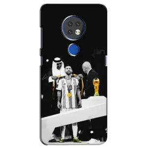 Чехлы для Nokia 6.2 (2019) (Leo чемпион) (AlphaPrint) (Месси в накидке)