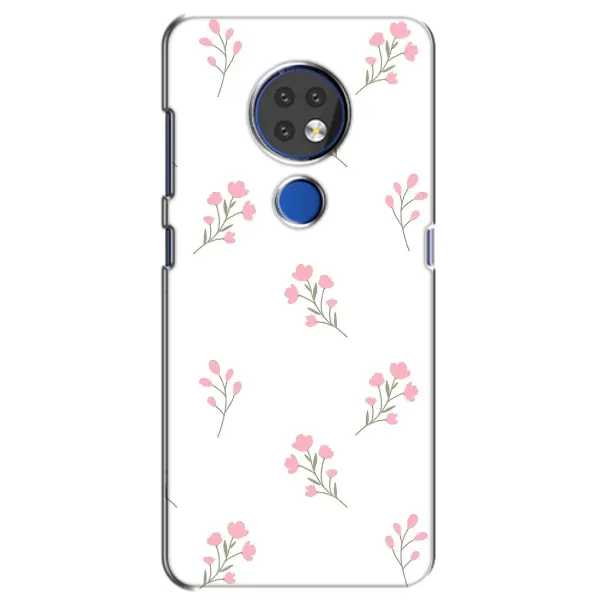 Чехол с принтом «Розовые цветы» для Nokia 6.2 (2019)