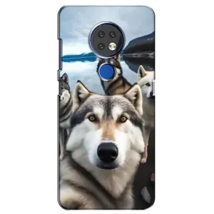 Чохол з Хаскі Nokia 6.2 (2019) - (AlphaPrint) (Селфі Хаскі)