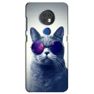 Чохол з принтом для Nokia 6.2 (2019) (AlphaPrint) Модні коти (Стильний кіт)