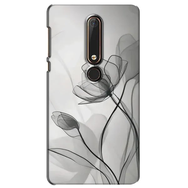 Чехол с принтом «Черные цветы» для Nokia 6 2018 Чехол с принтом «Черные цветы» для Nokia 6 2018