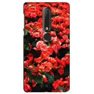 Чехлы с Цветами для Nokia 6 2018 (VPrint) (Цветы красные)