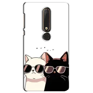 Чохол з малюнком кіт на Nokia 6 2018 (Коти в окулярах)