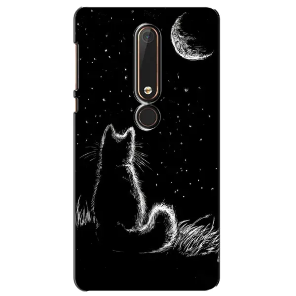 Чохол з принтом «Котик і місяць» для Nokia 6 2018