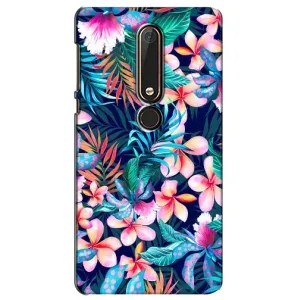 Чехол с принтом «Красочные цветы» для Nokia 6 2018