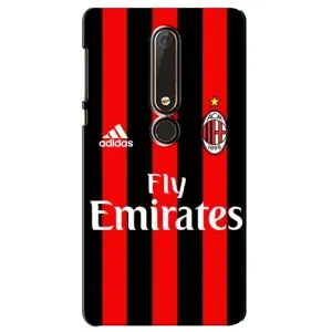 Чехлы для Nokia 6 2018 (VPrint) - Футбольные клубы (Milan)