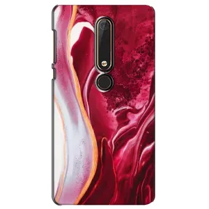 Чехол с принтом «Мрамор красный» для Nokia 6 2018
