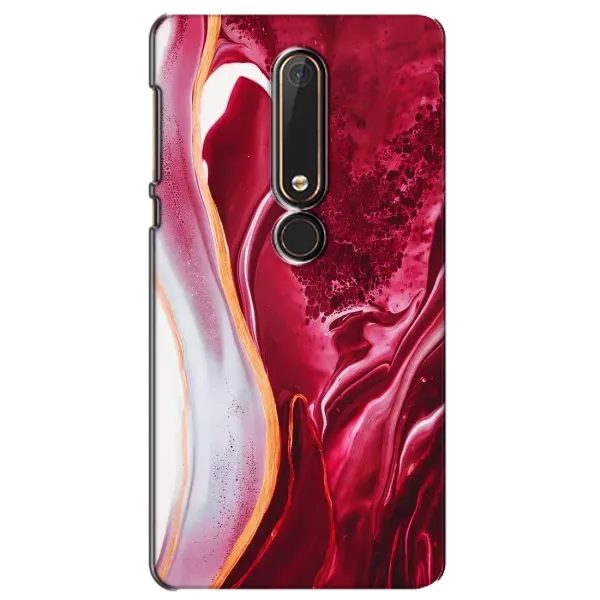 Чехол с принтом «Мрамор красный» для Nokia 6 2018 Чехол с принтом «Мрамор красный» для Nokia 6 2018