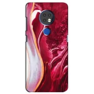 Чехол с принтом «Мрамор красный» для Nokia 7.2