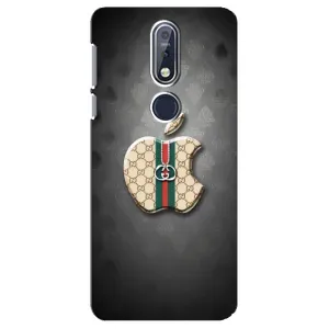 Чехол с принтом «Apple gucci» для Nokia 7.1 (2018)