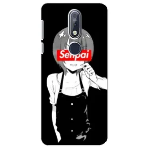 Чехол с принтом «Senpai» для Nokia 7.1 (2018)