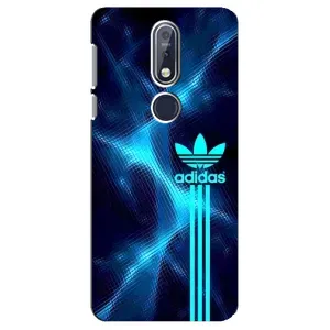 Чехол с принтом «Синий Адидас» для Nokia 7.1 (2018)
