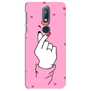 Чохол з принтом для Nokia 7 2018, 7.1 (AlphaPrint - Знак сердечка)