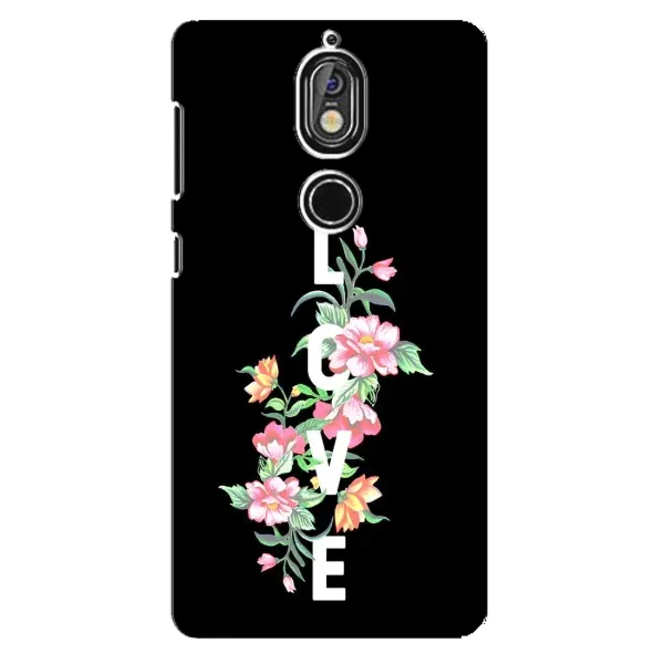 Чохол з принтом «Квіти LOVE» для Nokia 7 Чохол з принтом «Квіти LOVE» для Nokia 7