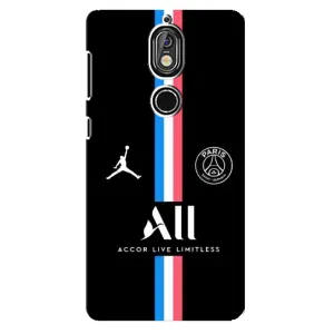 Чохли PSG для Nokia 7 (AlphaPrint) (футболка ПСЖ)