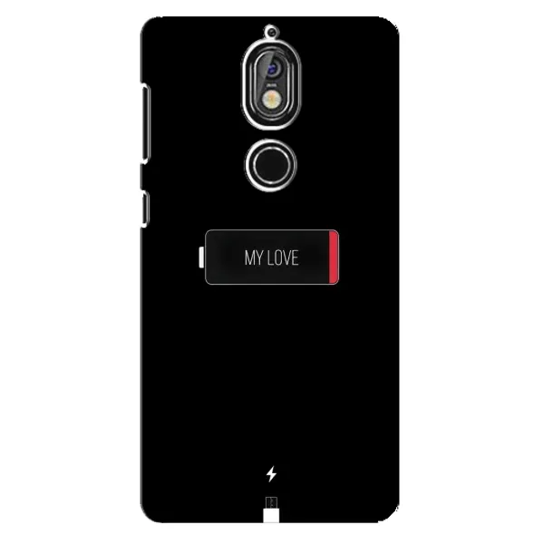Чохол з принтом «Love battery» для Nokia 7 Чохол з принтом «Love battery» для Nokia 7