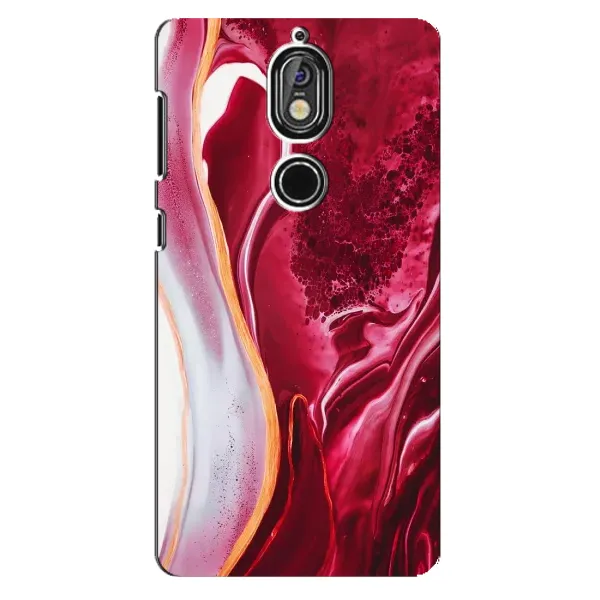 Чехол с принтом «Мрамор красный» для Nokia 7
