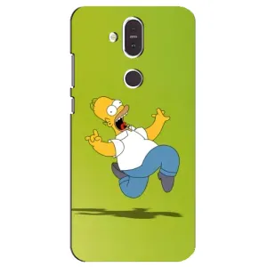 Чjхол з Сімпсонами для Nokia 8.1 , Nokia 8 2018 (VPrint) (Гомер Сімпсон)