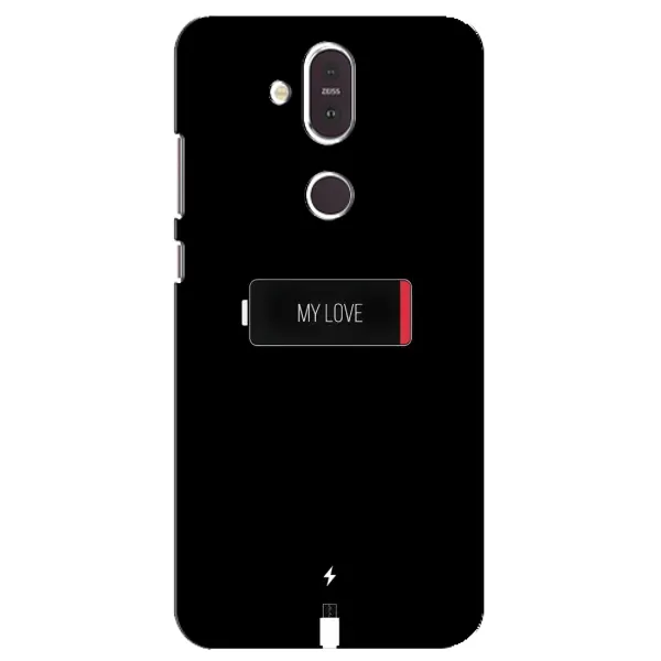 Чохол з принтом «Love battery» для Nokia 8.1 (2018)