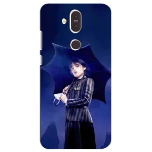 Чохли Венсдей на Nokia 8.1 , Nokia 8 2018 Уенсдей (AlphaPrint) (Венздей з парасолькою)
