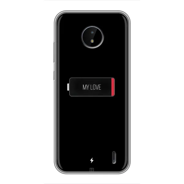 Чохол з принтом «Love battery» для Nokia C10 Чохол з принтом «Love battery» для Nokia C10