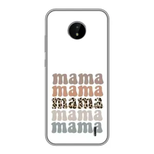 Чехол с принтом «Текстовый коллаж мама» для Nokia C10