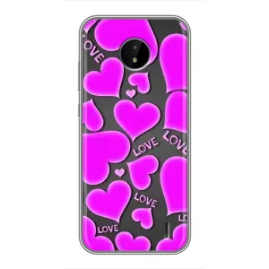 Чехлы для любимой на Нокія Ц10 (VPrint) (Pink hearts)