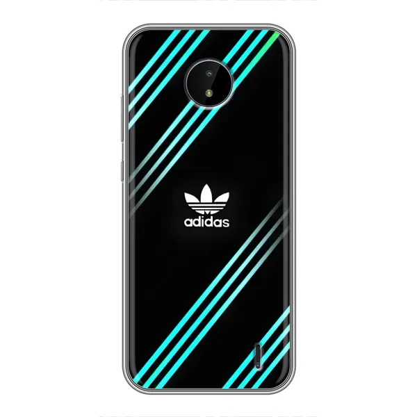 Чехол с принтом «Адидас с полосами» для Nokia C20 Plus