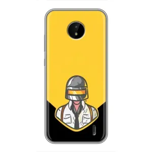 Чехол с принтом «Пабг в шлеме» для Nokia C20 Plus
