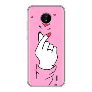 Чохол з принтом для Nokia C20 Plus (AlphaPrint - Знак сердечка)