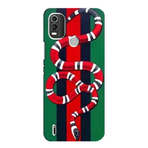 Чехол с принтом «Gucci змия» для Nokia C21 Plus