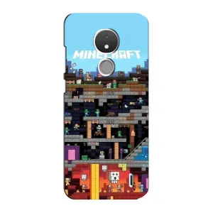 Чехол Майнкрафт на Nokia C21 (AlphaPrint) Minecraft (фон Minecraft)