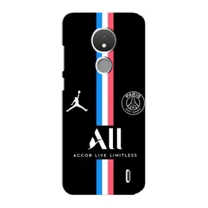 Чехлы PSG для Nokia C21 (AlphaPrint) (футболка ПСЖ)