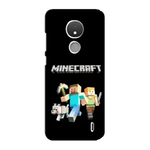 Чехол Майнкрафт на Nokia C21 (AlphaPrint) Minecraft (герои Minecraft)