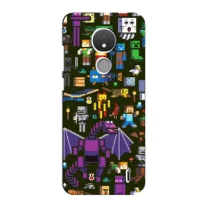 Чехол Майнкрафт на Nokia C21 (AlphaPrint) Minecraft (Коллаж Майнкрафт)
