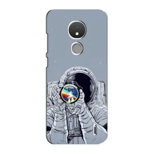 Чехол NASA для Nokia C21 (AlphaPrint) (Космонавт фото)
