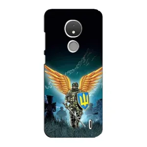 Чехлы с картинкой ЗСУ для Nokia C21 (AlphaPrint) (Солдат ЗСУ)