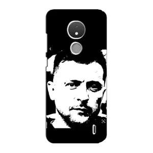 Чехол для Nokia C21 (AlphaPrint - с принтом Зеленского) (Зеленский АРТ)