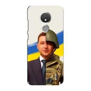 Чехол для Nokia C21 (AlphaPrint - с принтом Зеленского) (Зеленский солдат)